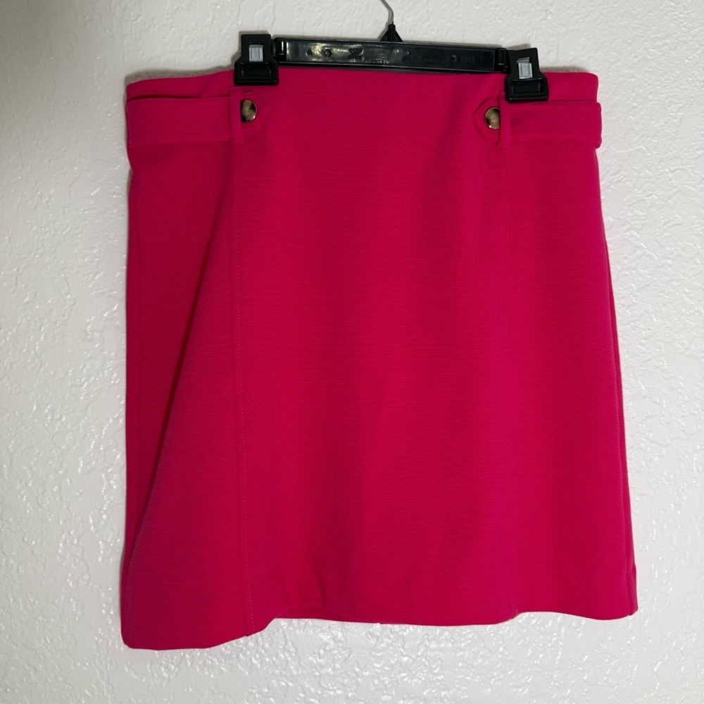 Ann Taylor Fuchsia Skirt Size 14P Office Preppy Barbiecore Pretty in Pink - Picture 2 of 8